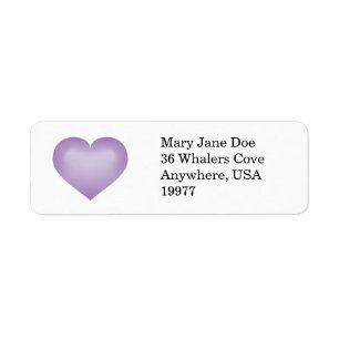 Étiquette Lavender Fade Heart