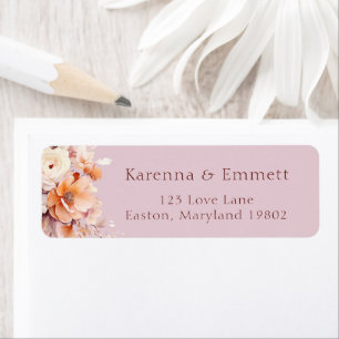 Étiquette Lavender Floral Fall Baby shower Adresse de retour