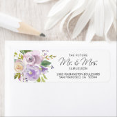 Étiquette LAVENDER Future M & Mme Mariage Adresse de retour (En situation)