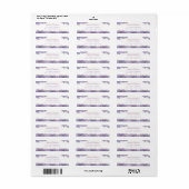 Étiquette Lavender Gold Agate Return Address Labels (Feuille entière)