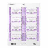 Étiquette Lavender Grey Elephant Parade Bouteille d'eau Étiq (Feuille entière)