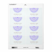 Étiquette Lavender Lotus Flower Spa naturel et beauté (Feuille entière)