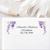 Étiquette Lavender return address label (En situation)