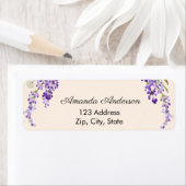 Étiquette Lavender return cream address label (En situation)