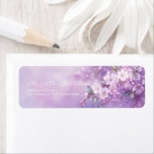 Étiquette Lavender Watercolor Ethereal Cherry Blossom (En situation)