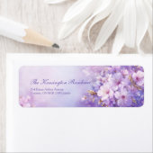 Étiquette Lavender Watercolor Ethereal Purple Botanical (En situation)