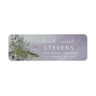 Étiquette Lavender watercolor greenery eucalyptus