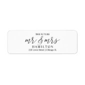 Étiquette L'avenir M. et Mme Enregistrer la date Adresse de  (Devant)