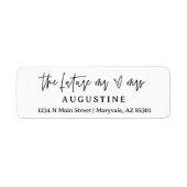 Étiquette L'avenir M. & Mme Wedding Inviter Adresse de retou (Devant)