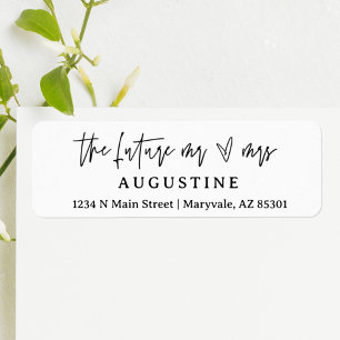 Étiquette L'avenir M. & Mme Wedding Inviter Adresse de retou