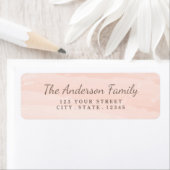 Étiquette Laver Aquarelle moderne | Adresse de retour de vid (En situation)