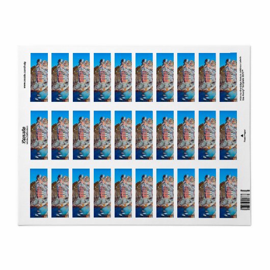 Étiquette ldp RIOMAGGIORE - Cinque Terre - (Feuille entière)