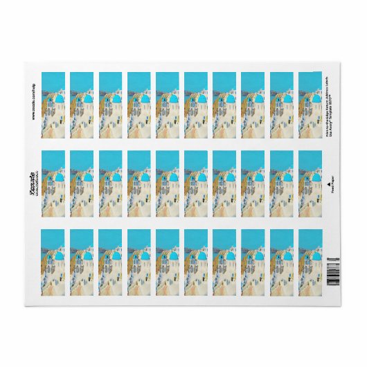 Étiquette ldp SANTORINI - vue - (Feuille entière)