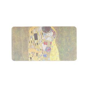 Étiquette Le baiser de Gustav Klimt, Art Nouveau Vintage