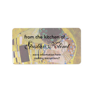 Étiquette Le baiser de Gustav Klimt, Art Nouveau Vintage