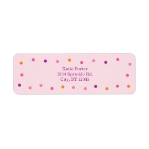 Étiquette Le bébé arrosent le baby shower rose de fille