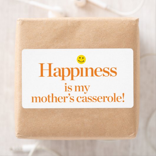 Étiquette Le bonheur est la Casserole de ma mère (En situation)