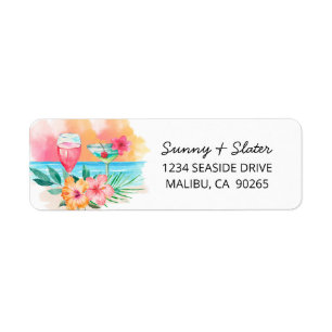 Étiquette Le bord de mer Sippin' Tropical Beach Adresse de