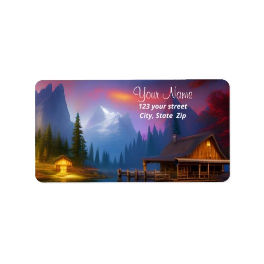 Étiquette Le Cabine dans l'anse de la lune (Devant)