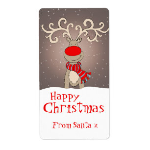 Étiquette Le cadeau de Noël marque le gris