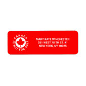 Étiquette Le Canada n'est pas à vendre typographie de la feu (Devant)
