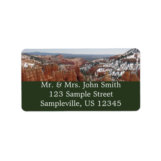 Étiquette Le canyon Fairyland au parc national Bryce Canyon (Devant)