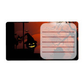 Étiquette Le cauchemar de la lune sanglante d'Halloween (Devant)