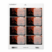 Étiquette Le cauchemar de la lune sanglante d'Halloween (Feuille entière)