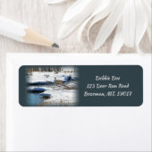 Étiquette Le cerf de Virginie à River (En situation)