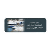 Étiquette Le cerf de Virginie à River (Devant)