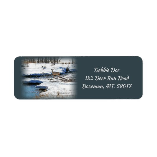 Étiquette Le cerf de Virginie à River (Devant)