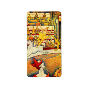 Étiquette Le cirque de Georges Seurat, Art Vintage