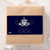 Étiquette Le Claddagh (Plaque) (Argent) (En situation)