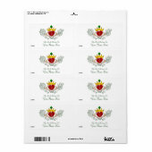 Étiquette Le Claddagh (Plaque) (Couleur complète) (Feuille entière)