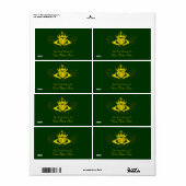 Étiquette Le Claddagh (Plaque) (Or) (Feuille entière)