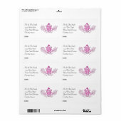 Étiquette Le Claddagh (rose) (Feuille entière)