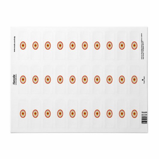 Étiquette Le Coeur le plus sacré de Jésus (Feuille entière)