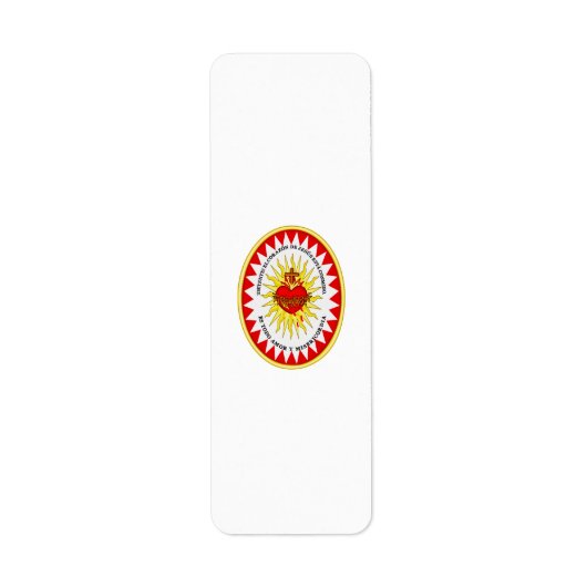 Étiquette Le Coeur le plus sacré de Jésus (Devant)