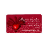 Étiquette Le coeur rouge (Devant)