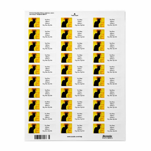 Étiquette Le Conversation Noir Vintage (Feuille entière)