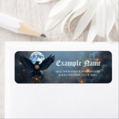 Étiquette Le Corbeau Céleste.  (En situation)