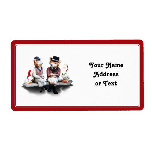 Étiquette Le couple Foxy (Devant)