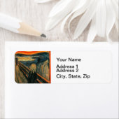 Étiquette Le cri Edvard Munch Art Expressionniste Moderne (En situation)