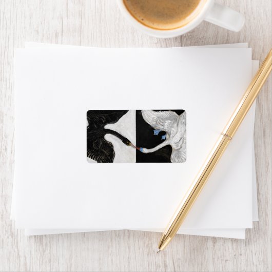 Étiquette Le cygne, no 1 de Hilma af Klint (En situation)