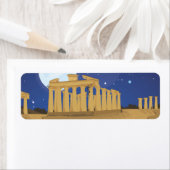 Étiquette Le dessin animé de l'Acropole d'Athènes (En situation)