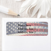 Étiquette Le drapeau américain (En situation)