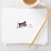 Étiquette Le Drapeau Américain, Qu'Il Fasse Longtemps Vague (En situation)