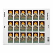 Étiquette Le gazouillis de petits oiseaux (Feuille entière)