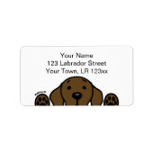 Étiquette Le Labrador du chocolat vous observe (Devant)