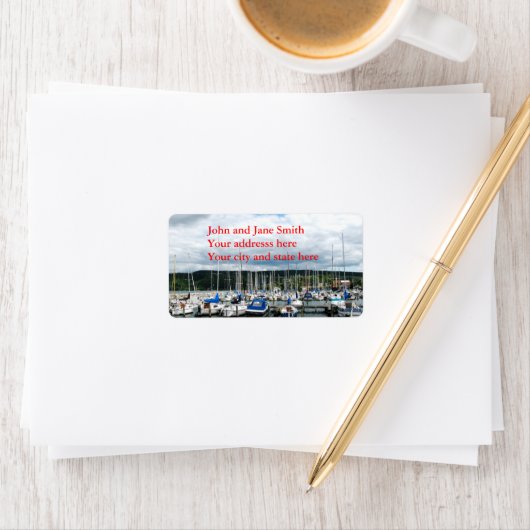 Étiquette Le lac Seneca. (En situation)